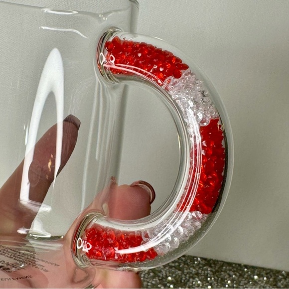 Starbucks Clear Glass Coffee Mug with Candy Candy Handle 12oz Nwt - Picture 3 of 6